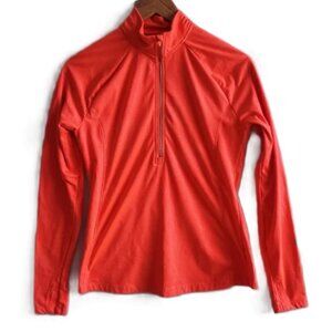 LAYER 8 Women's Long Sleeve Workout Pullover Shirt Zip Up Thumb Holes Walking